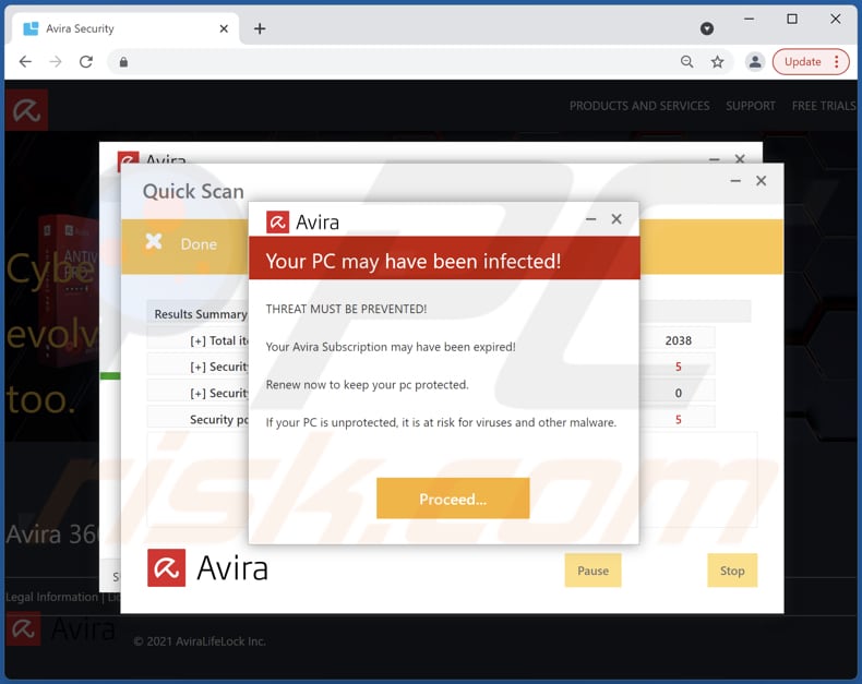 Avira Antivirus Pop UPS Removal