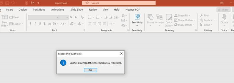 Microsoft Word Cannot Download The Information You Requested