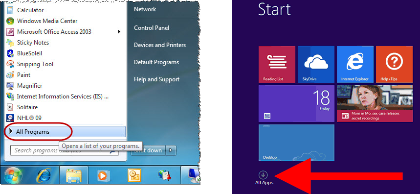 Where Are My Programs In Windows 8