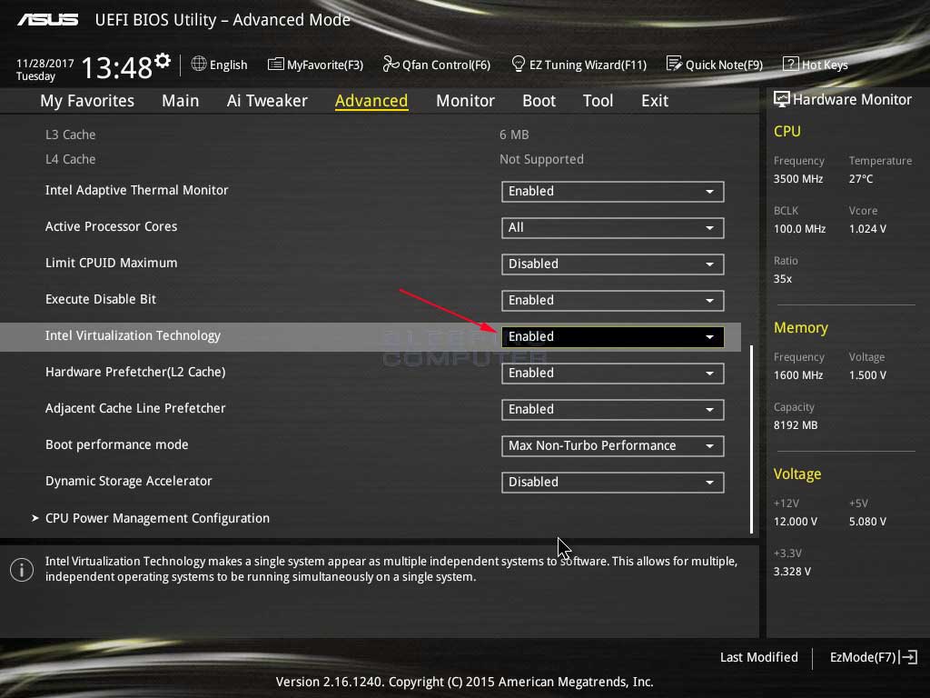 CPU Virtualization On Or Off