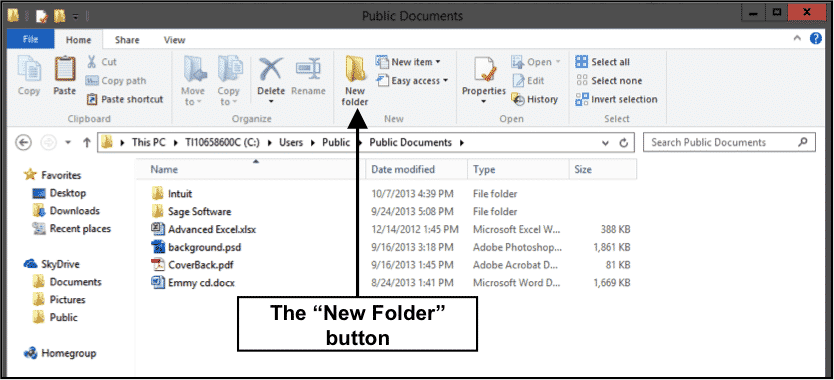 How To Create A Folder On Windows 8