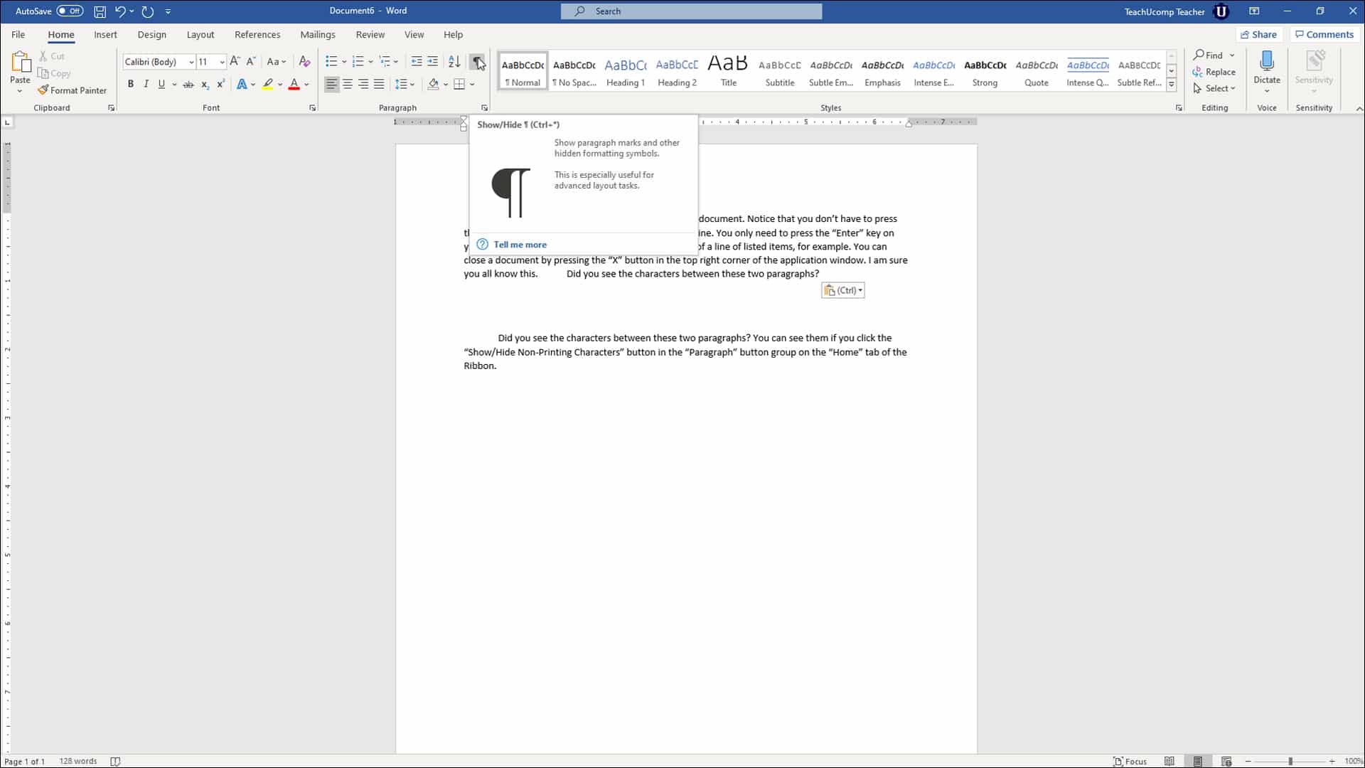 What Are Non Printing Characters In Microsoft Word