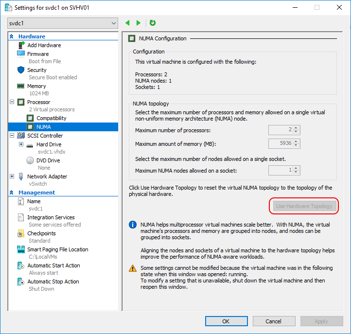 Hyper V CPU Allocation Best Practice