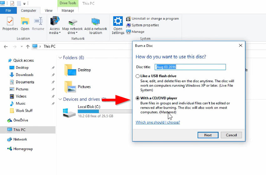 How To Burn Photos To CD Windows 8