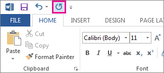 Which Action Cannot Be Undone In Microsoft Word