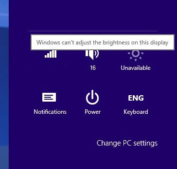 Can’t Adjust Brightness Windows 8