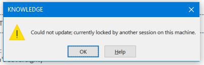 Microsoft Access Could Not Update Currently Locked