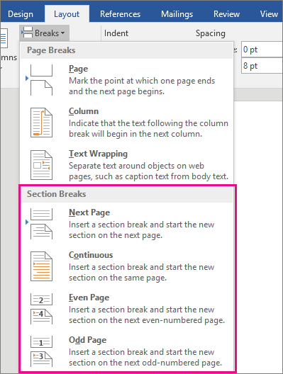 How To Insert A Page Break In Microsoft Word