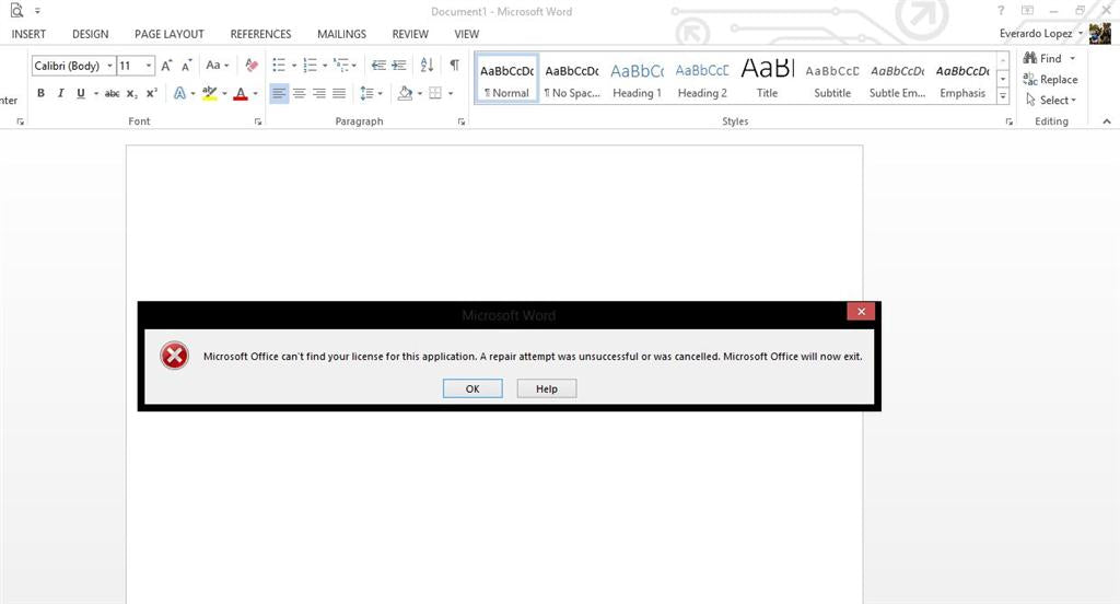 Microsoft Office Can’t Find Your License For This Application