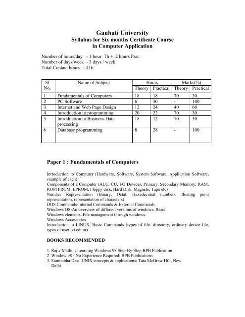 6 Month Computer Hardware Course Syllabus