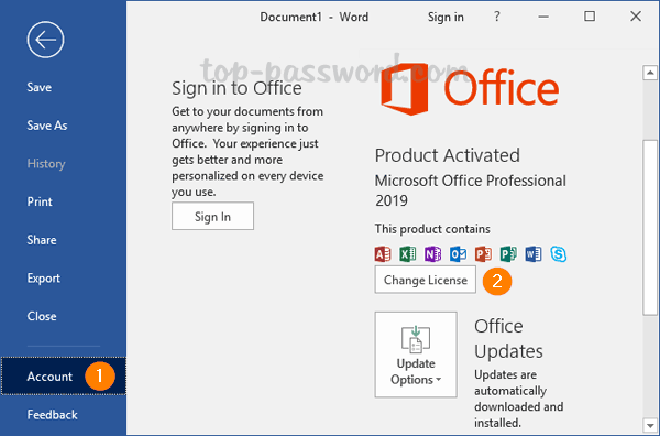 How To Change License Microsoft Office
