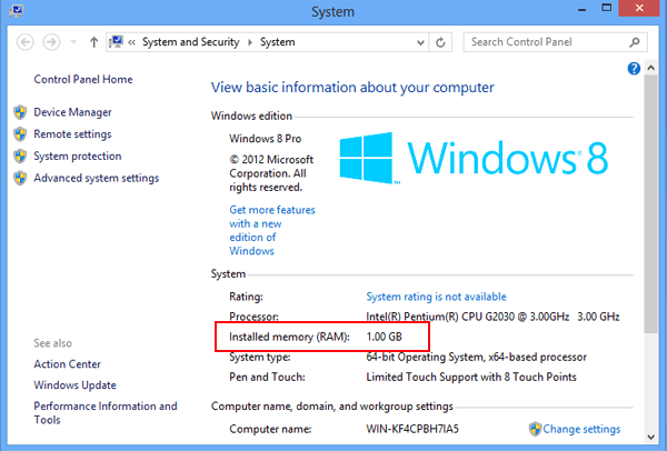 How To Check Storage On Windows 8