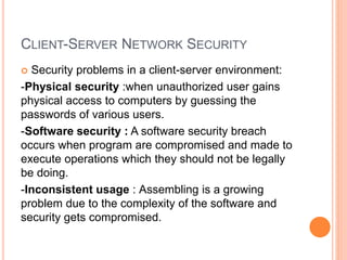 Client Server Network Security Threats