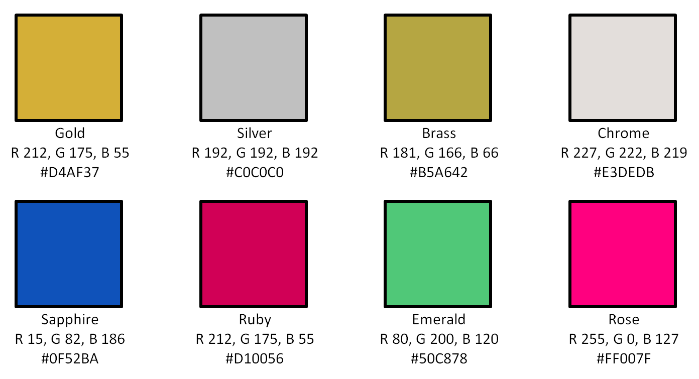 What Color Is Gold On Microsoft Word