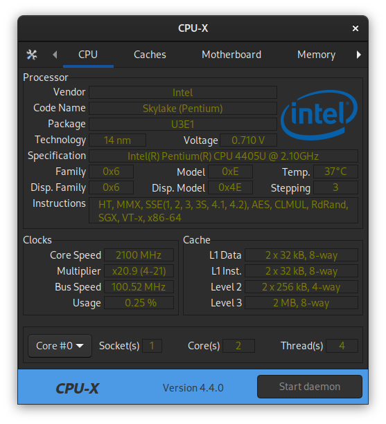 CPU Z For Linux Mint