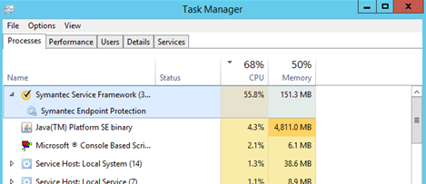 Com Symantec Mes System Extension High CPU