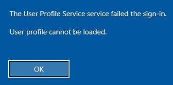 The User Profile Service Failed The Sign-in Windows 11