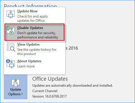 How To Stop Auto Update Microsoft Office