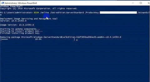 How to Convert Windows Server From Evaluation Version to Full Version Using DISM