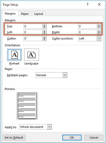 How To Print Without Margins Microsoft Word