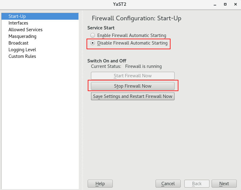 How To Disable Firewall In Suse Linux