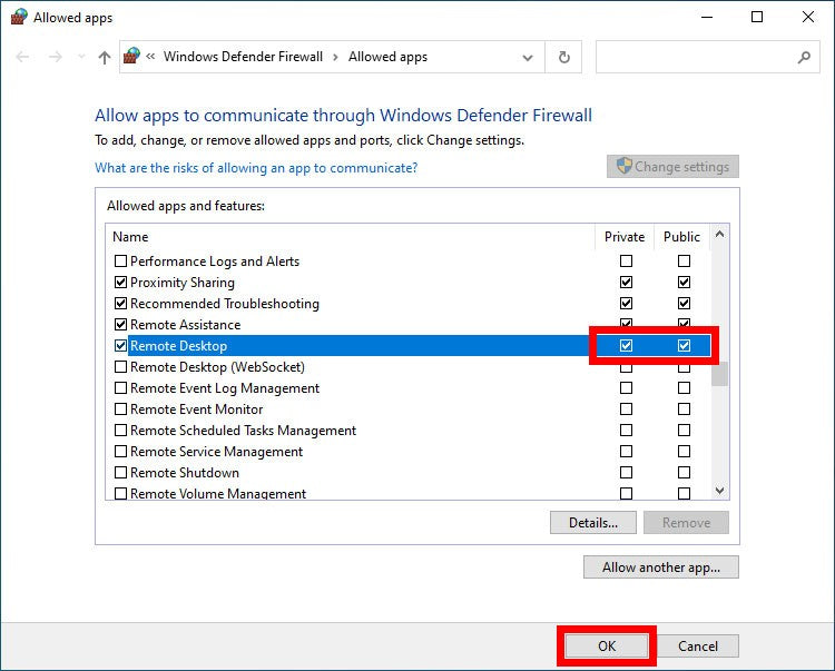 How To Allow Remote Desktop Connection Through Firewall Windows 10