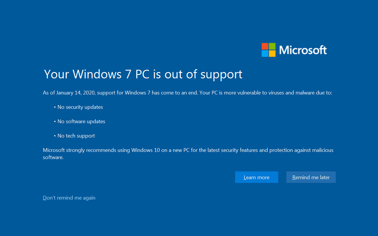 Is Windows 7 A Security Risk