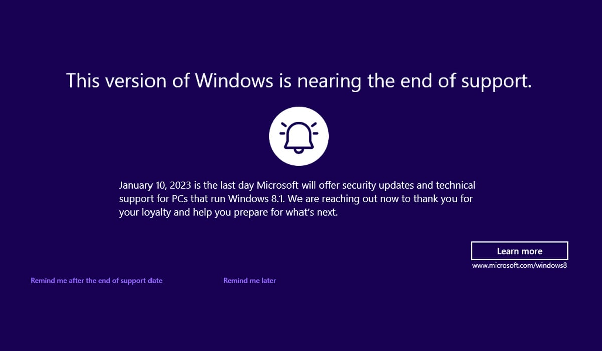 When Will Windows 8.1 Support End