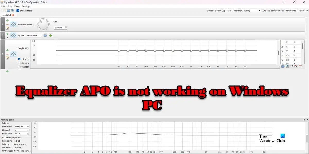 Equalizer Apo Not Working Windows 11