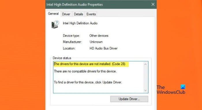 Intel HD Audio Driver Windows 11