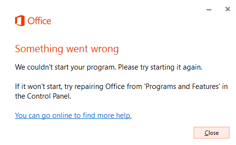Microsoft Office Won’t Start