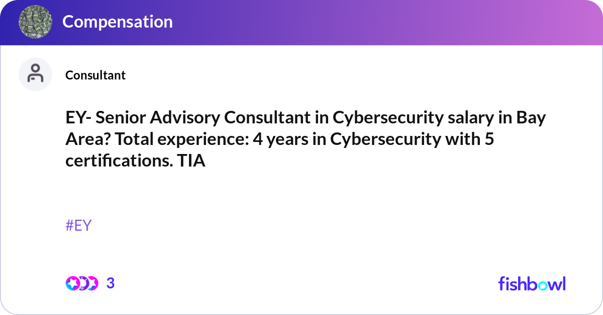 Ey Senior Cybersecurity Consultant Salary