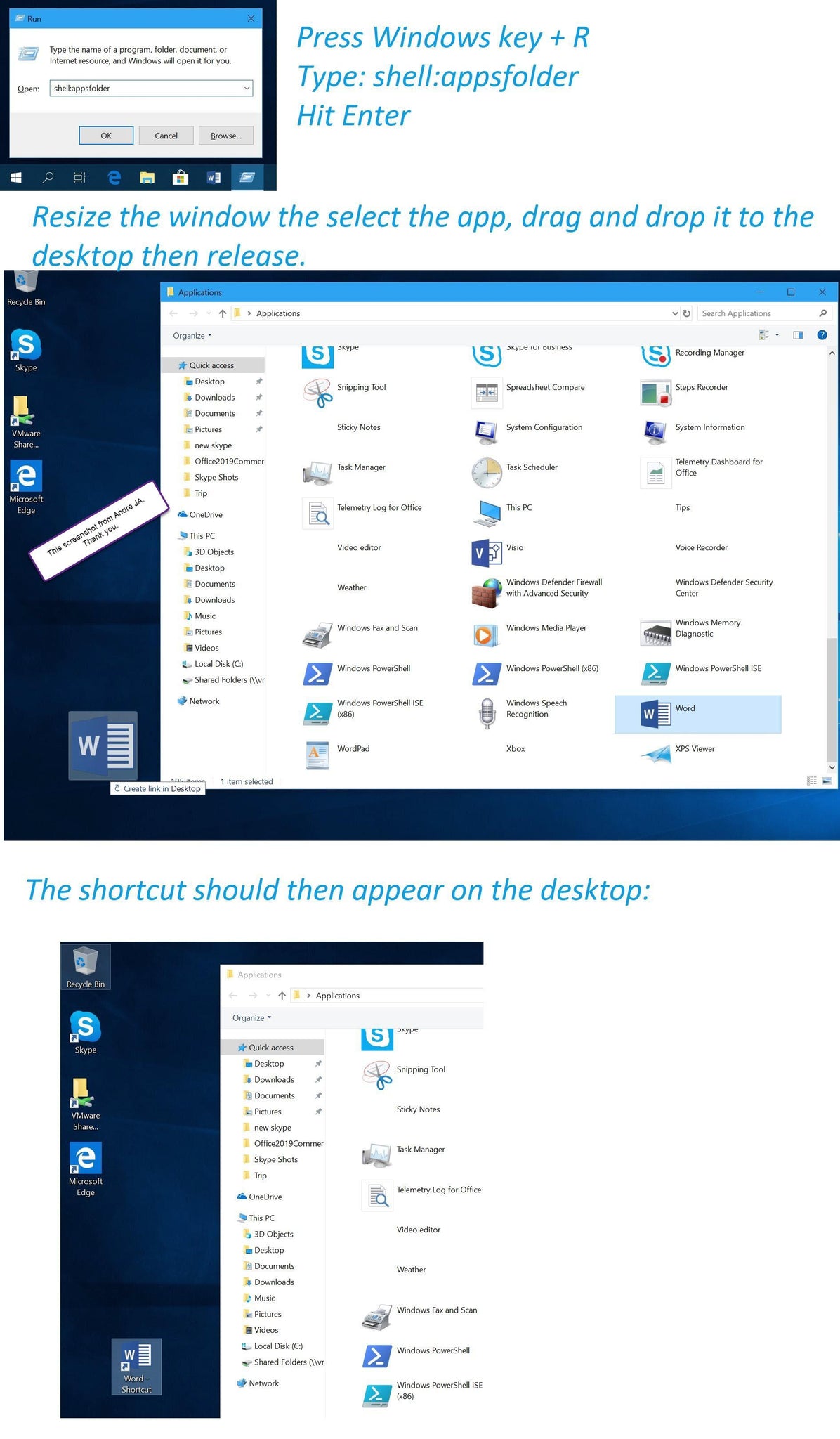 How To Put Microsoft Word Icon On Desktop