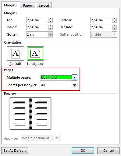 How To Make Book Size Pages In Microsoft Word