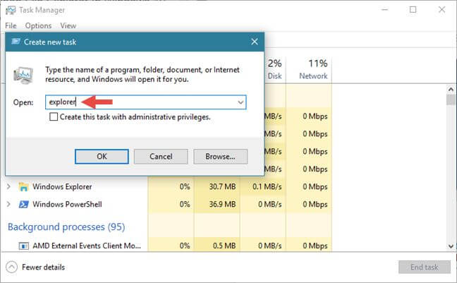 How To Open File Explorer In Task Manager