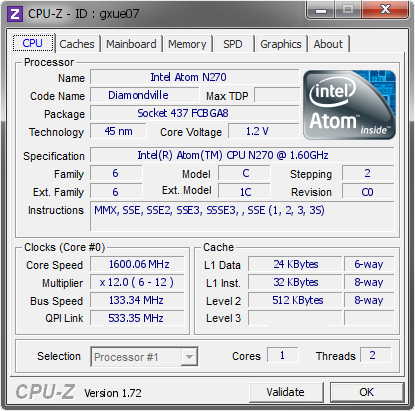 Is The Intel Atom N270 A 64-Bit CPU