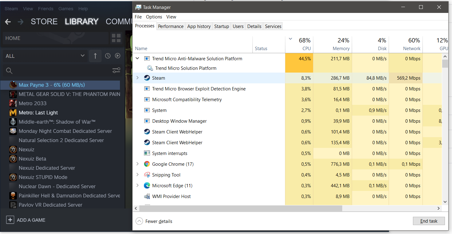 Steam High CPU Usage When Downloading