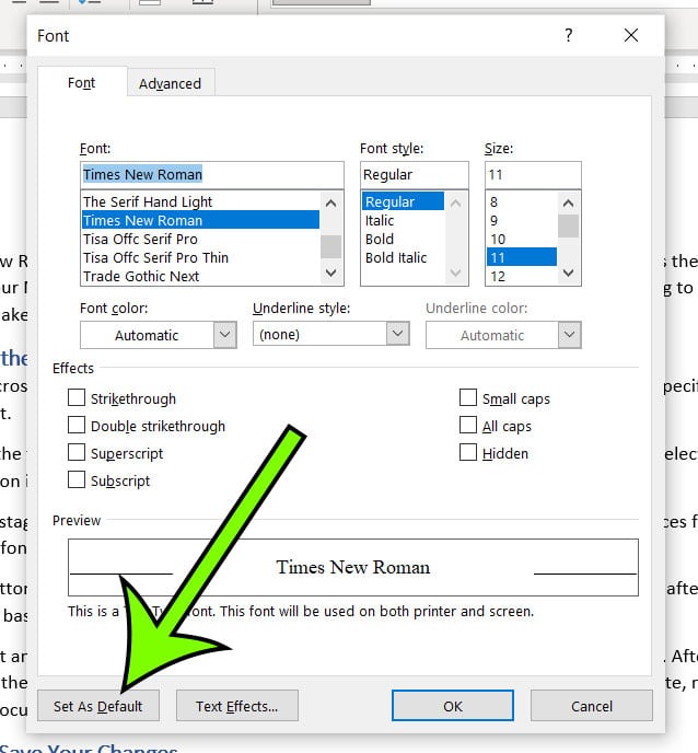 What Is Times New Roman In Microsoft Word