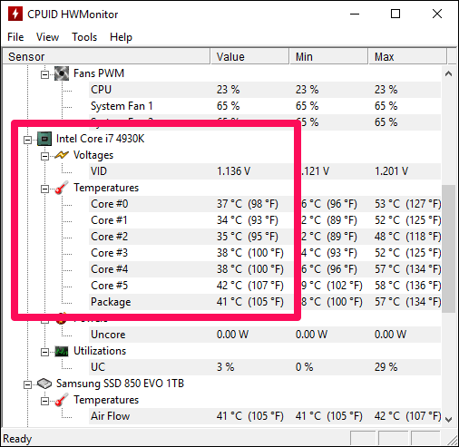 Check CPU Temp Windows 10