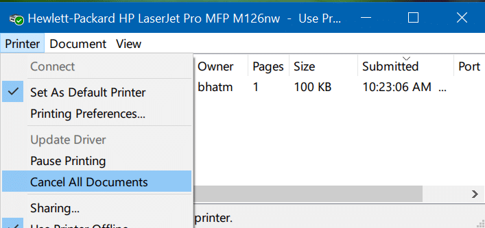 How To Clear Printer Spooler Windows 10