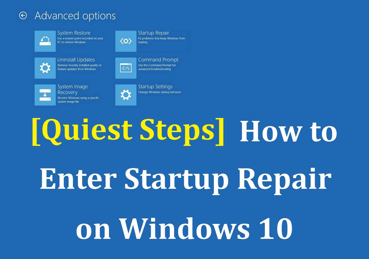 How To Enter Startup Repair Windows 10