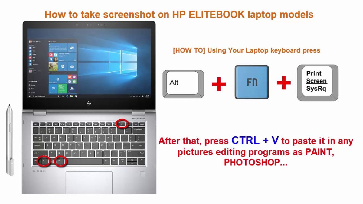 How To Print Screen On HP Elitebook Laptop Windows 10