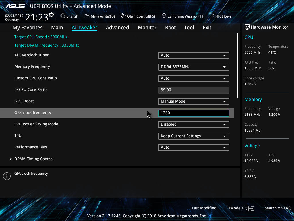 Overclock CPU In Asus Bios