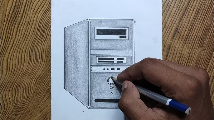 How To Draw A Computer On Paper