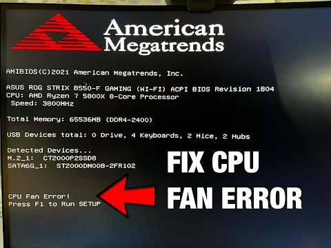 American Megatrends CPU Fan Error