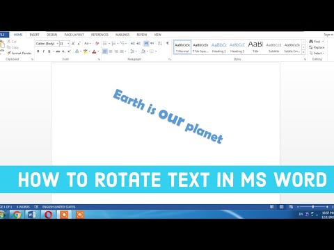 How To Rotate Text In Microsoft Word 2010