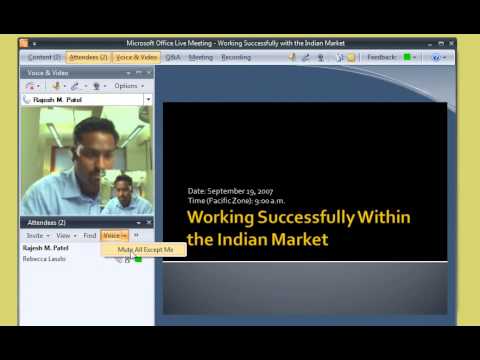 How To Use Microsoft Office Live Meeting