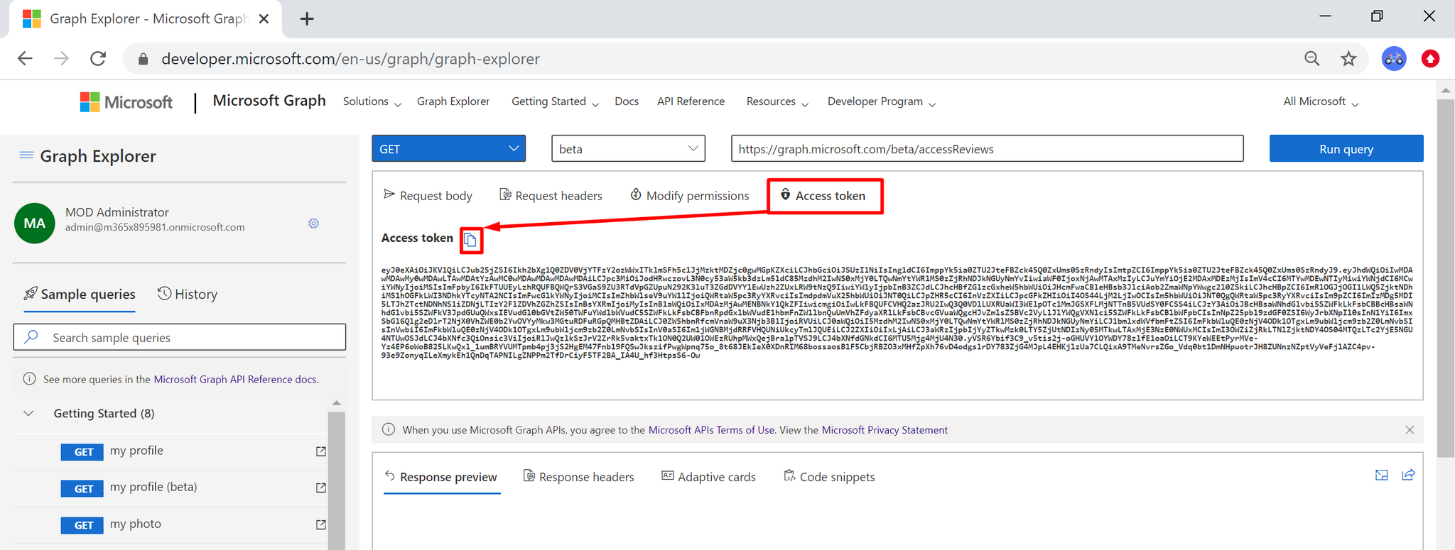 How To Get Access Token For Microsoft Graph API