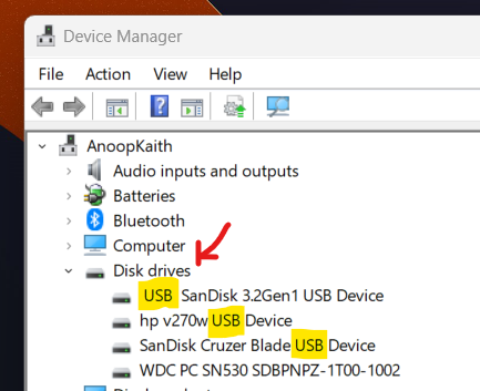 How To See Connected USB Devices On Windows 11