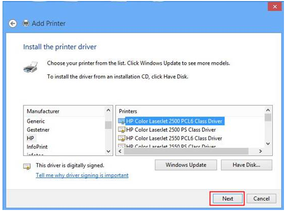 How To Install Printer Driver Windows 8